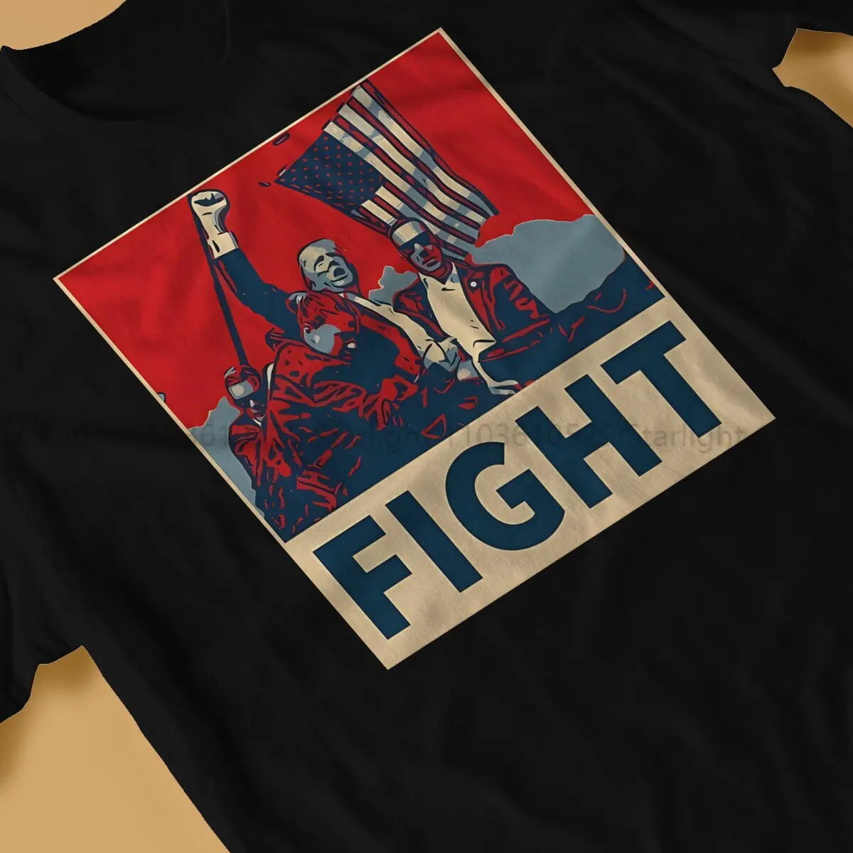 Newest TShirt for Men Trump Fight Round Neck T Shirt Distinctive Gift Streetwear