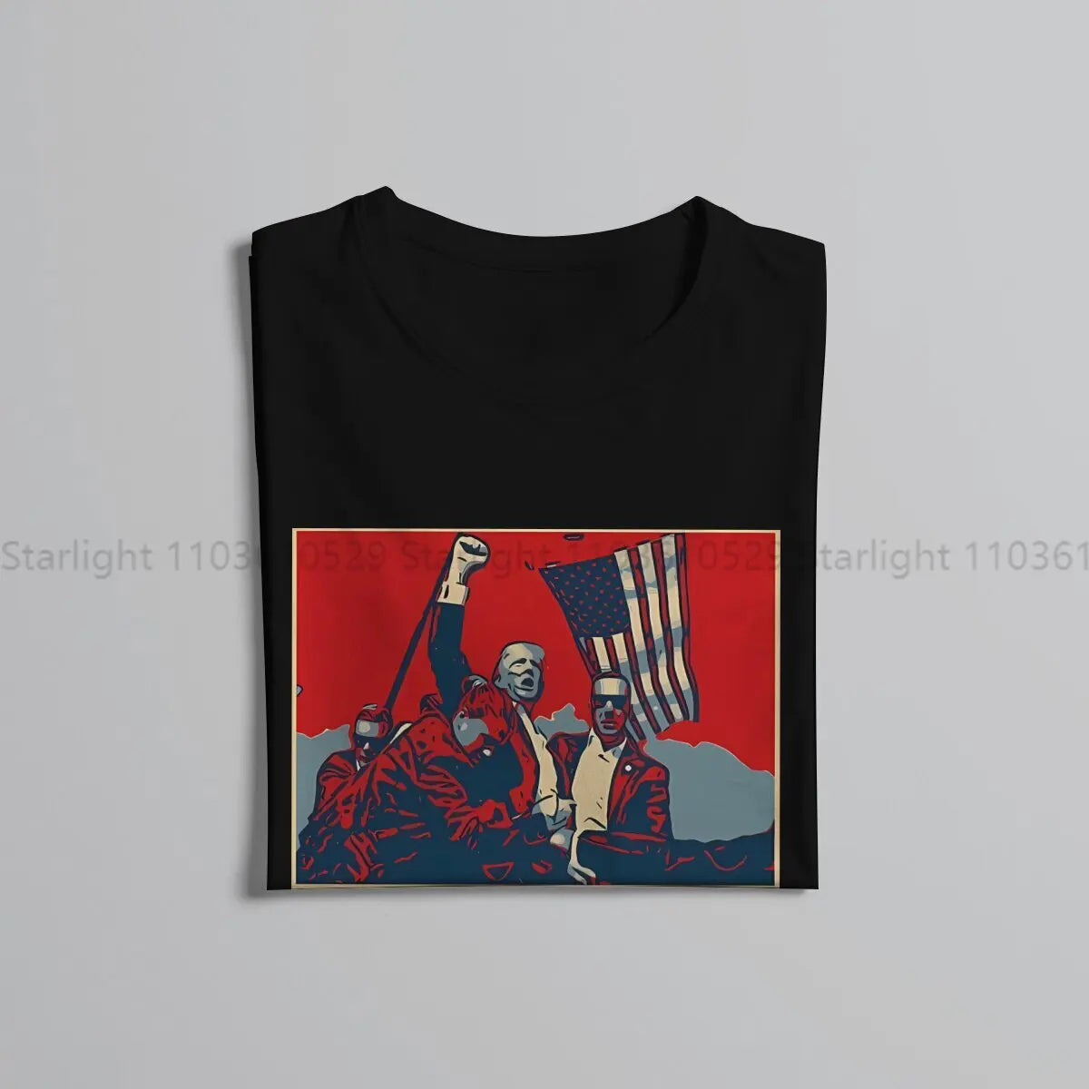 Newest TShirt for Men Trump Fight Round Neck T Shirt Distinctive Gift Streetwear